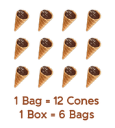 Just the Fun Part Waffle Cones filled with Milk Chocolate