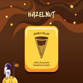 Just the Fun Part Waffle Cones filled with Hazelnut Cream & Milk Chocolate
