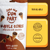 Just the Fun Part Waffle Cones filled with Milk Chocolate