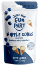 Blueberry White Chocolate Waffle Cones