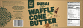 Dubai Style Waffle Cone Butter label with nutrition facts