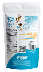 Coconut Flakes Milk Chocolate Waffle Cones — back of bag with nutrition facts, ingredients and allergens