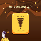 Milk Chocolate cone — single filled cutaway