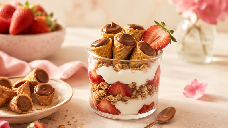 Strawberry Cone Parfait