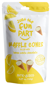 Lemon White Chocolate Waffle Cones — Just The Fun Part bag
