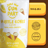 Lemon White Chocolate Waffle Cones — resealable bag