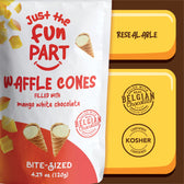 Mango White Chocolate Waffle Cones — resealable bag