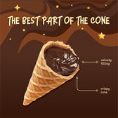 Orange Dark Chocolate Waffle Cones — the best part of the cone