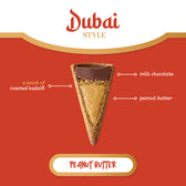 Just the Fun Part Dubai Style Cones - Milk Chocolate & Peanut Butter with Crispy Kadaifi