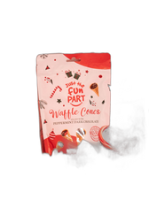 Just the Fun Part Waffle Cones filled with Peppermint Dark Chocolate