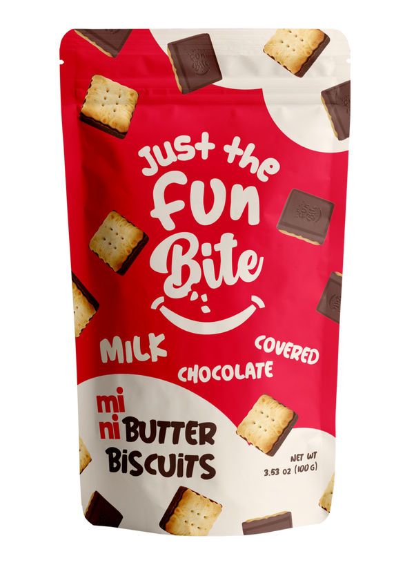 Just the Fun Bite Milk Chocolate Covered Mini Butter Biscuits