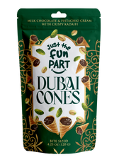Just the Fun Part Dubai Style Cones - Milk Chocolate & Pistachio Cream with Crispy Kadaifi (4.23 oz)