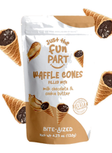 Just the Fun Part Waffle Cones filled with Cookie Butter & Milk Chocolate