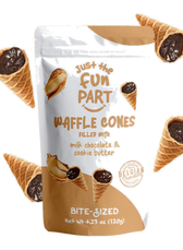 Just the Fun Part Waffle Cones filled with Cookie Butter & Milk Chocolate