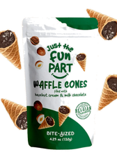 Just the Fun Part Waffle Cones filled with Hazelnut Cream & Milk Chocolate