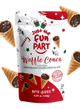 Just the Fun Part Waffle Cones filled with Peppermint Dark Chocolate