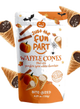 Just the Fun Part Waffle Cones filled with Pumpkin Spice White Chocolate