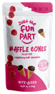 Raspberry Milk Chocolate Waffle Cones