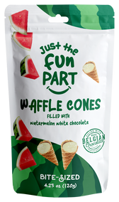 Watermelon White Chocolate Waffle Cones — Just The Fun Part bag