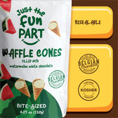 Watermelon White Chocolate Waffle Cones — resealable bag
