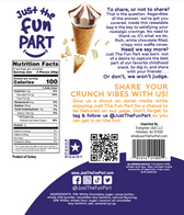 White Chocolate Waffle Cones — back of bag with nutrition facts, ingredients and allergens